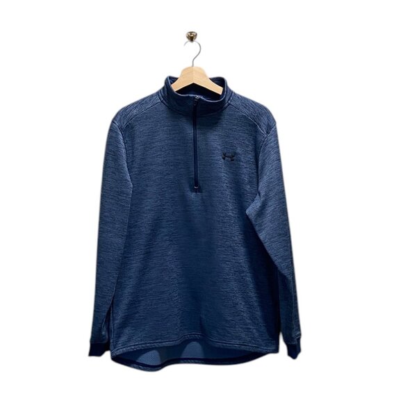 Under Armour Mens Quarter Zip Pullover Jacket Blue Size L Outdoor Athleisure - Picture 2 of 13
